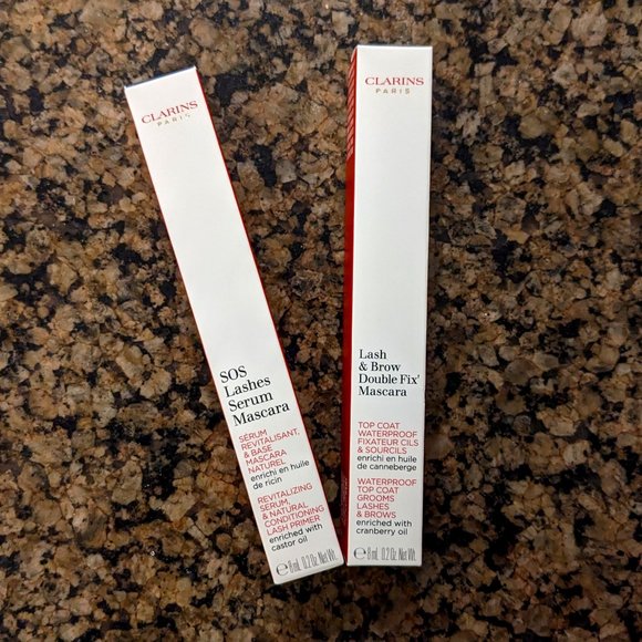 Clarins Lash & Brow Double Fix + SOS Lashes Serum Mascaras - Picture 1 of 1